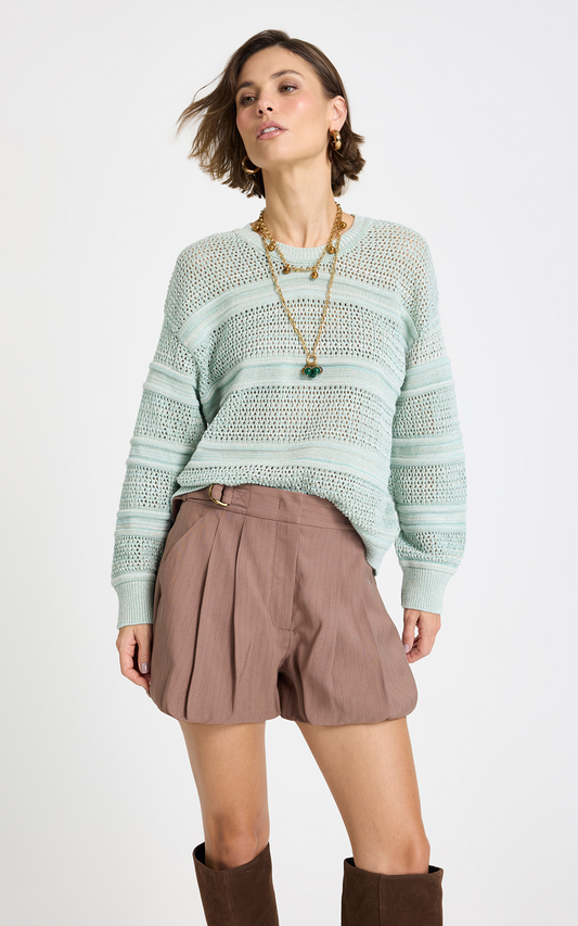 Sweater calado Petra Le Lis Blanc