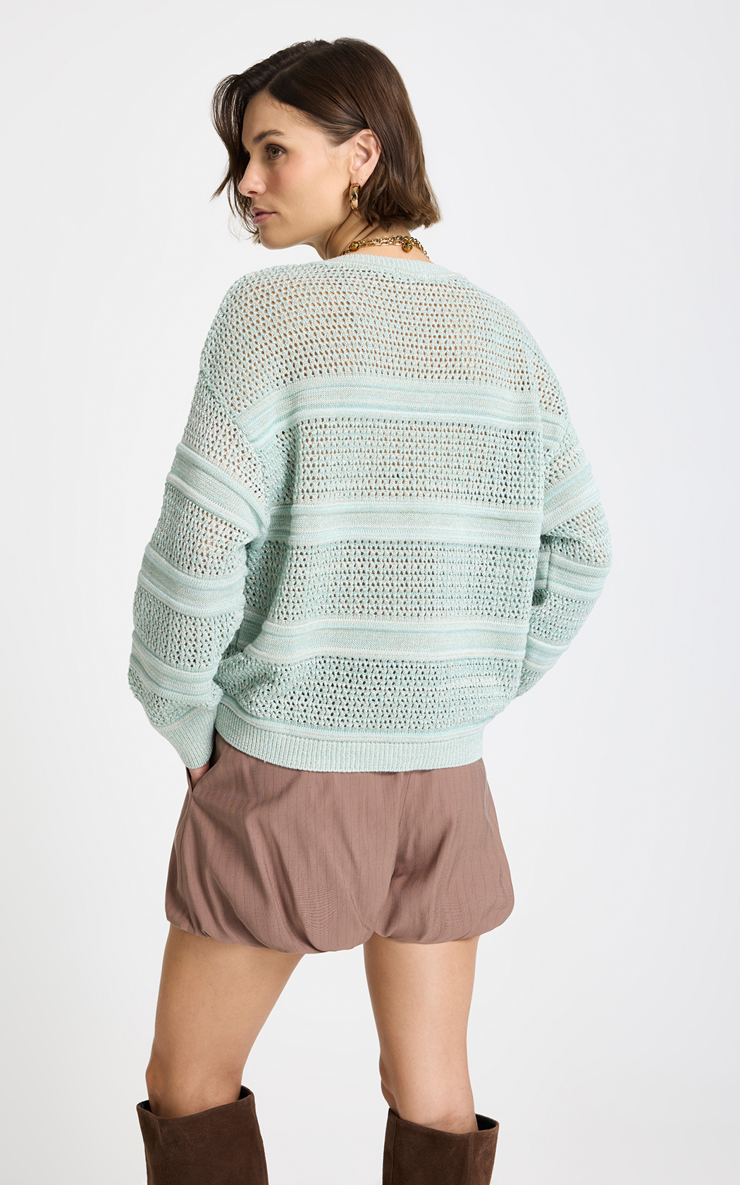Sweater calado Petra Le Lis Blanc