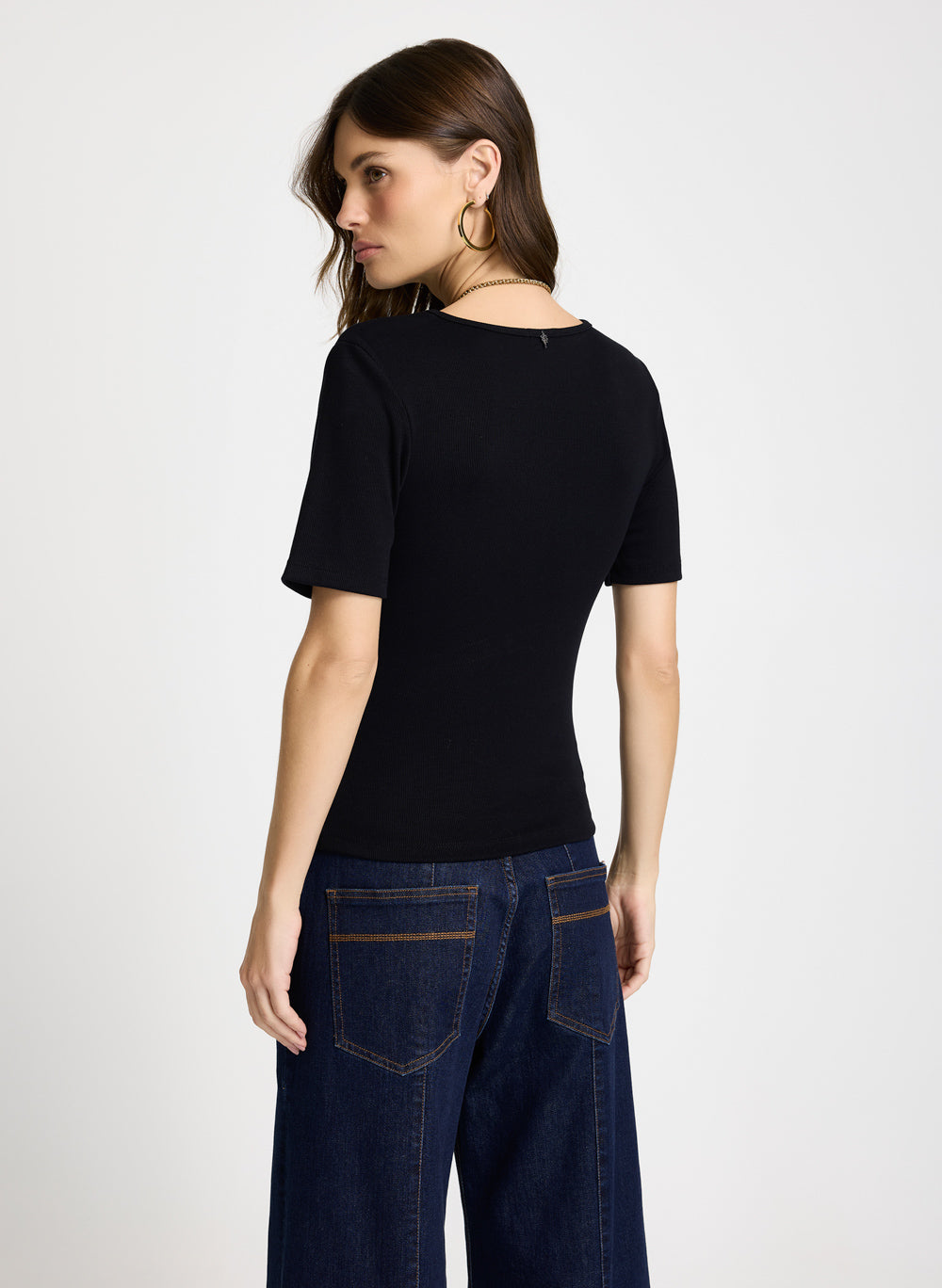 Remera básica Pipa rib Le Lis Blanc