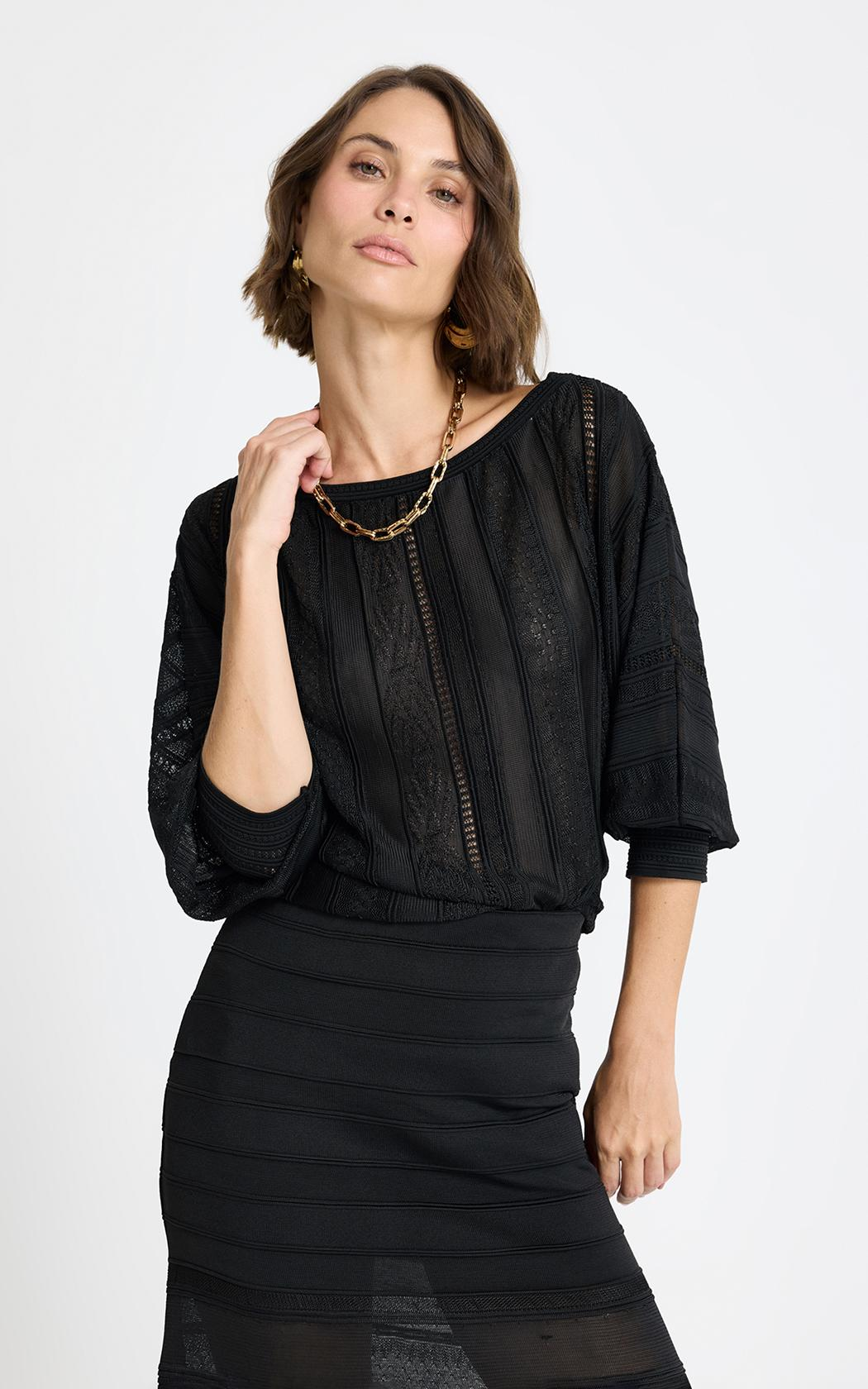 Blusa hombros caidos Tarsila Le Lis Blanc
