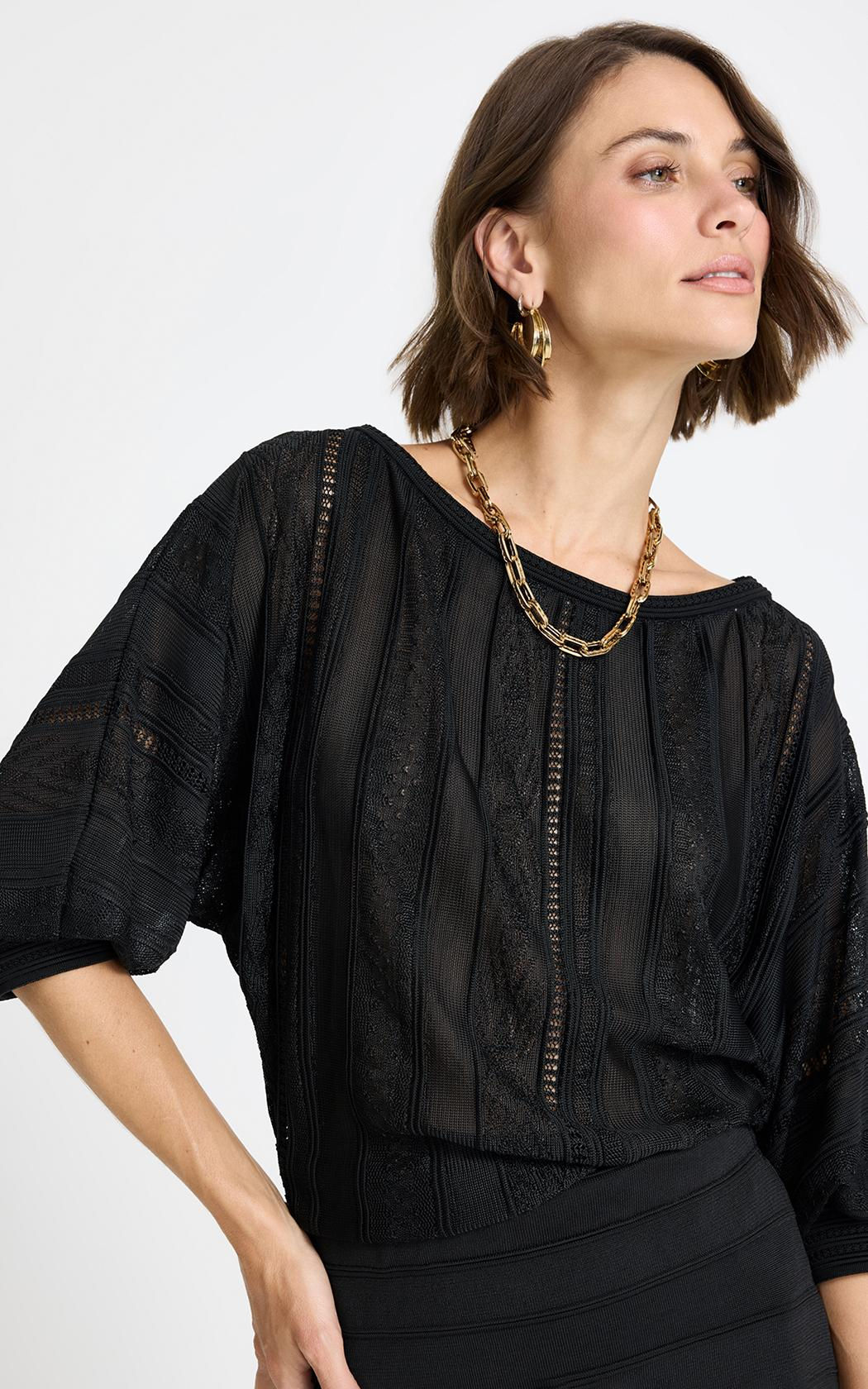 Blusa hombros caidos Tarsila Le Lis Blanc