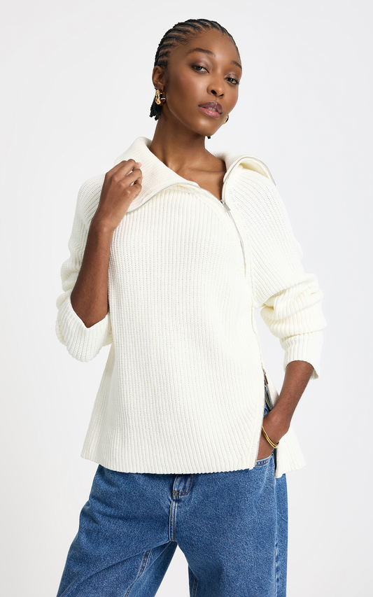 Sweater con cierre cruzado Tati Le Lis Blanc
