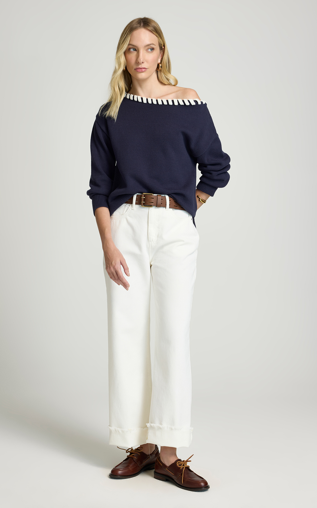 Sweater con tejido Giovana Le Lis Blanc