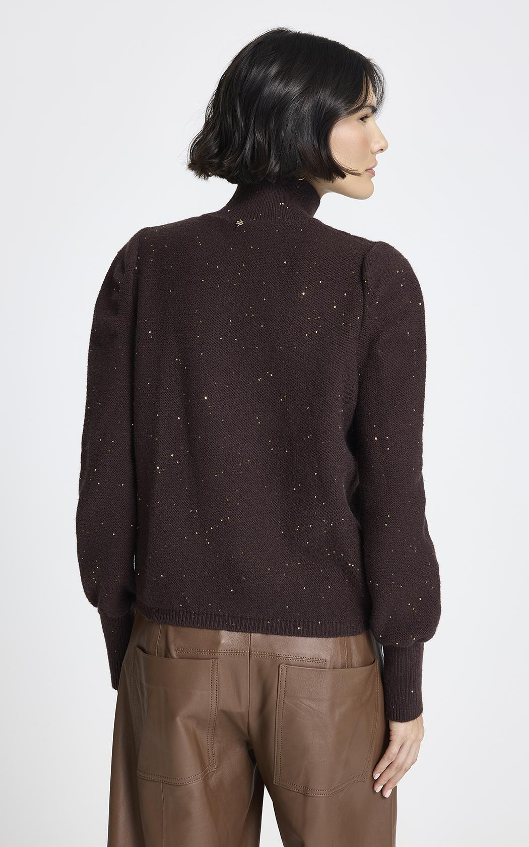 Polera brillos marron Luna Le Lis Blanc