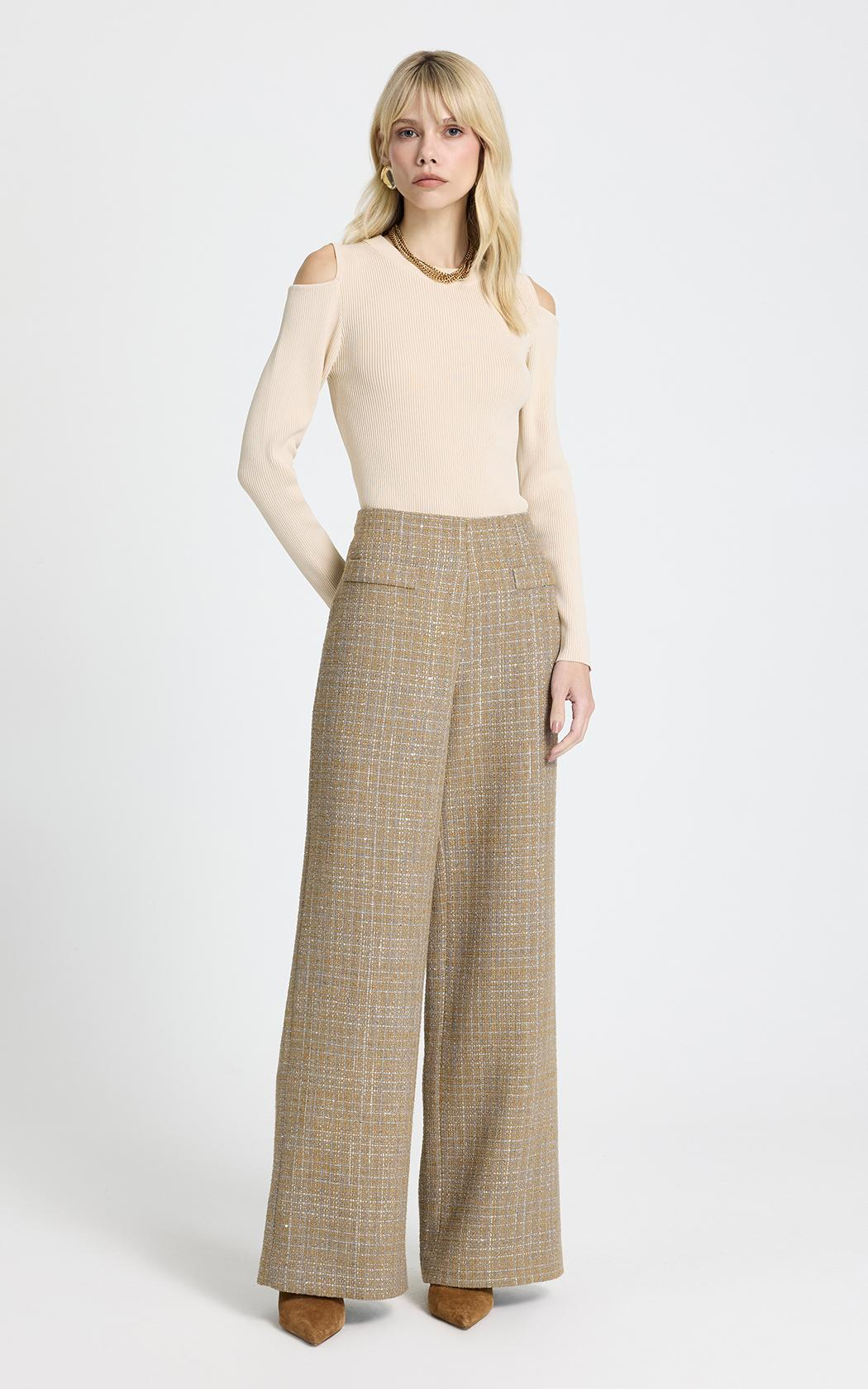 Sweater fino hombro descubierto Renata Le Lis Blanc