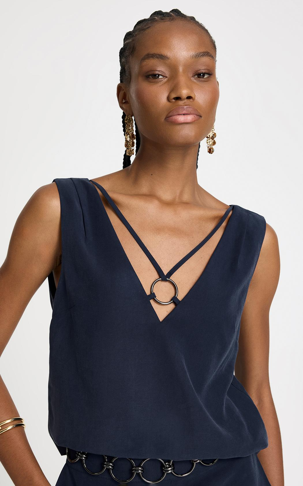 Blusa Alice argolla azul marino Le Lis Blanc