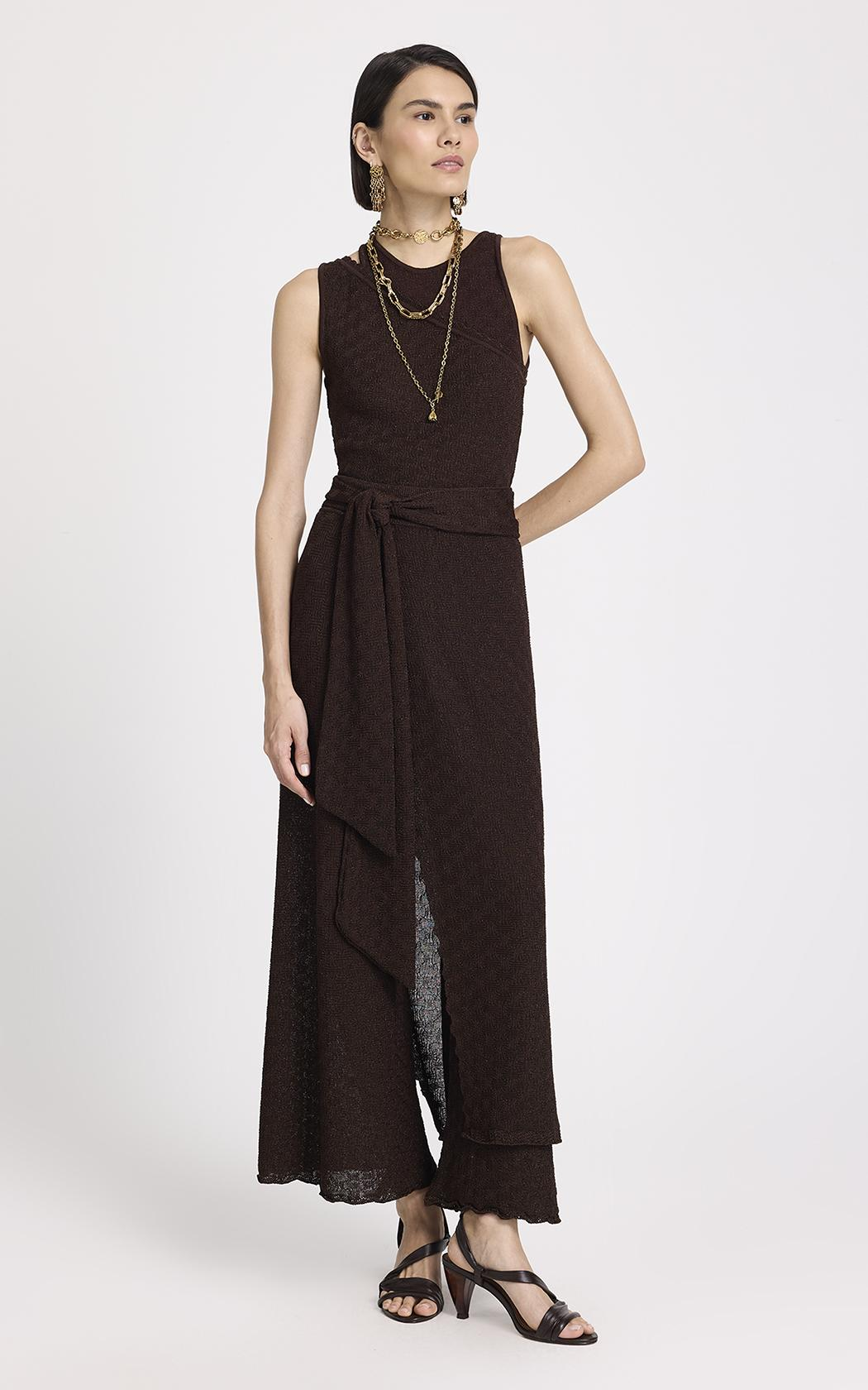 Top musculosa Julie chocolate Le Lis Blanc
