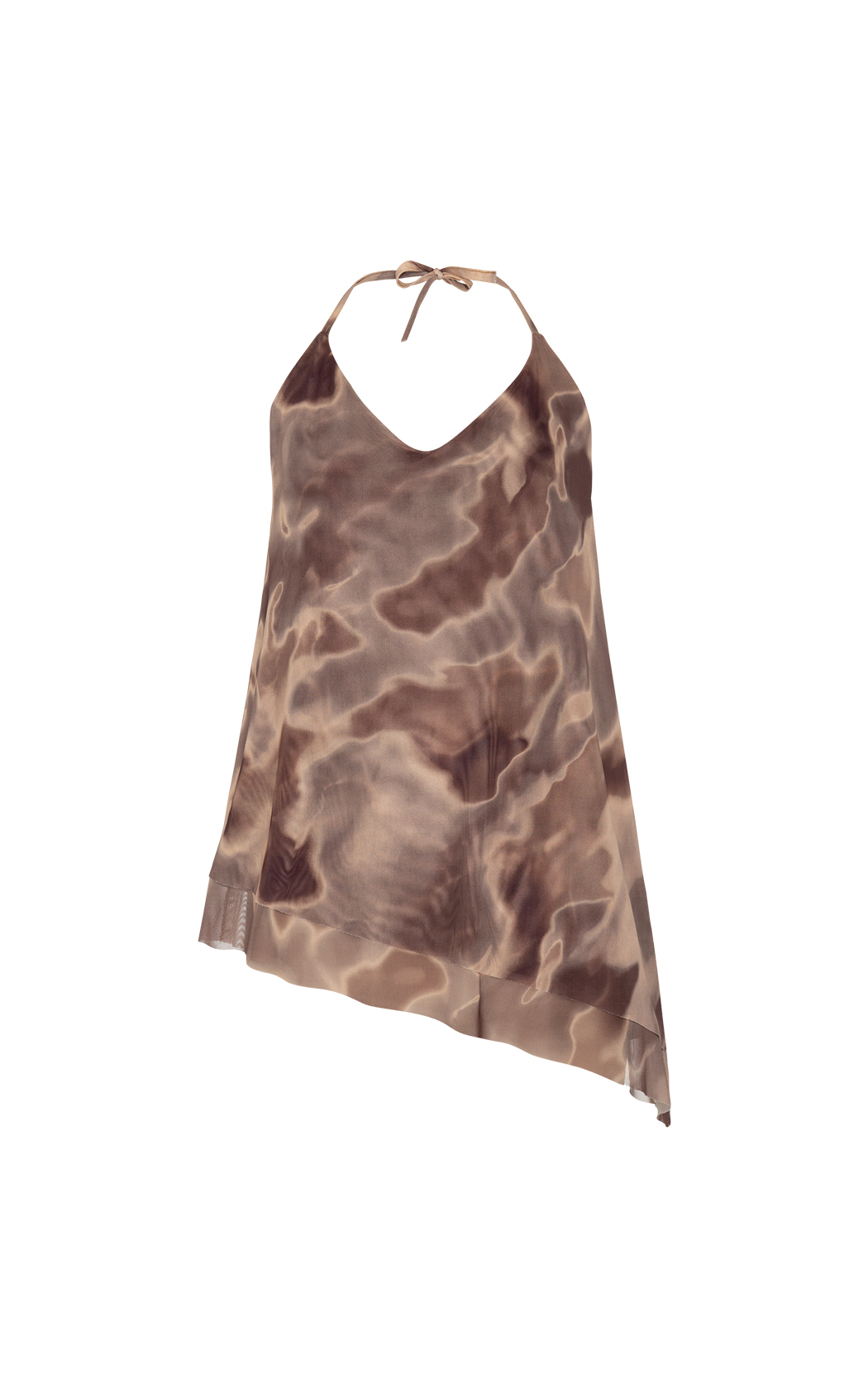 Blusa de tul asimetrica Heri Le Lis Blanc