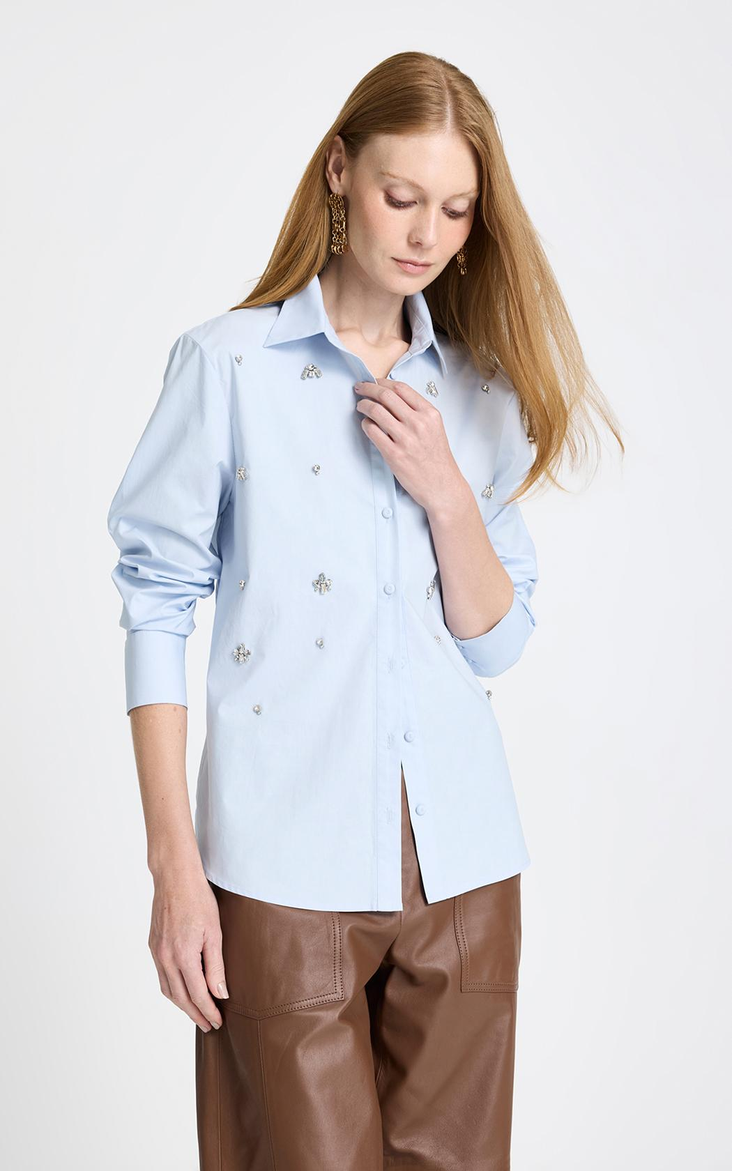 Camisa con apliques Luiza Le Lis Blanc