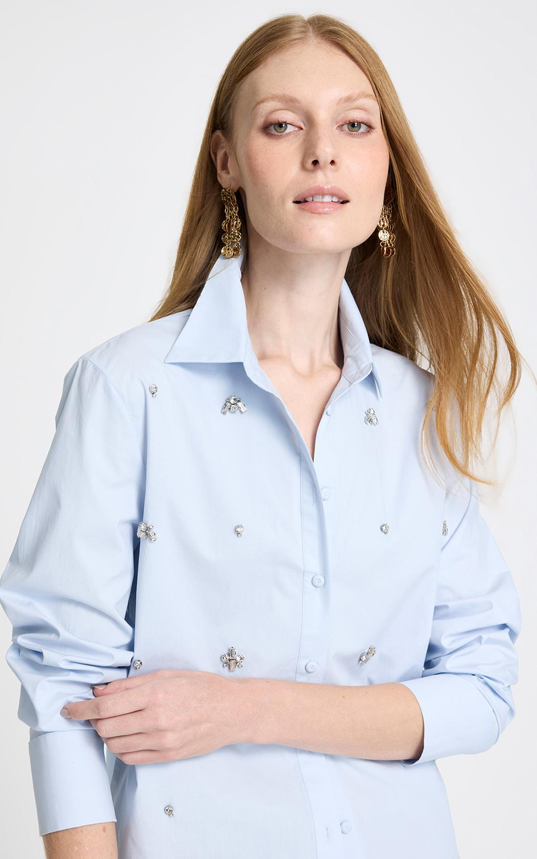 Camisa con apliques Luiza Le Lis Blanc