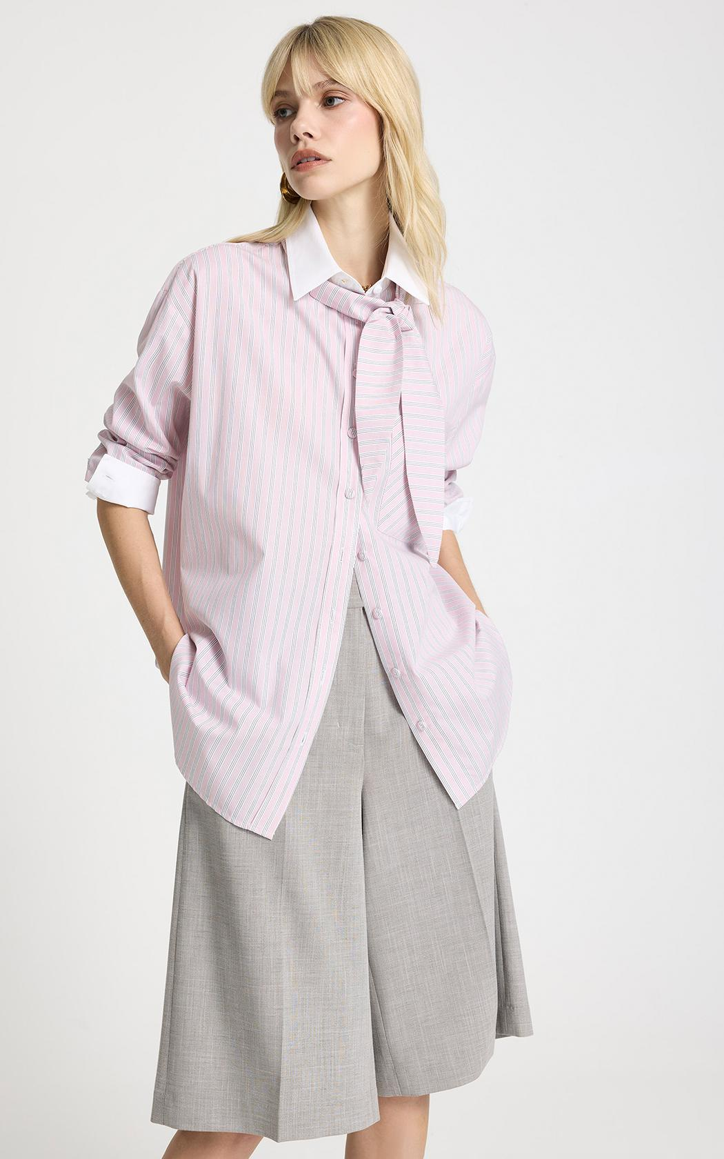Camisa pañuelo a rayas Zoe Le Lis Blanc
