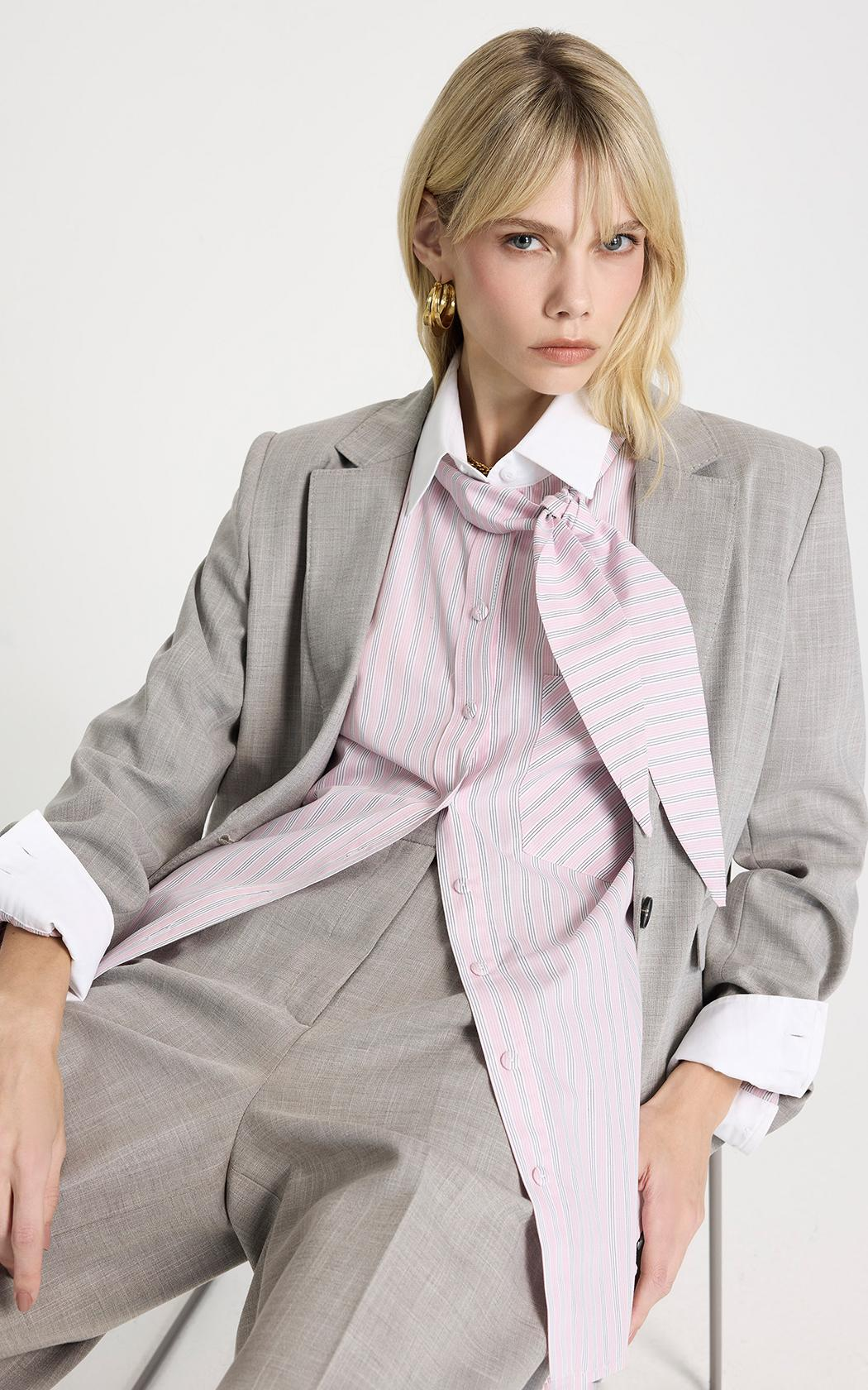 Camisa pañuelo a rayas Zoe Le Lis Blanc