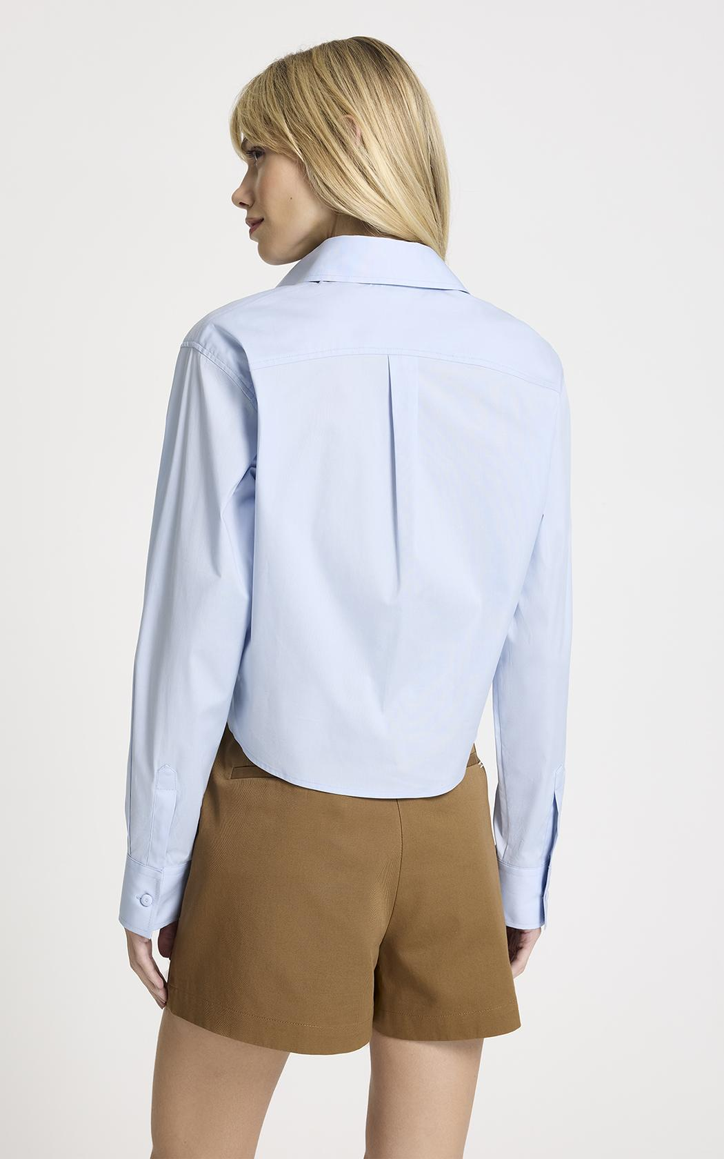 Camisa Elaine celeste entallada Le Lis Blanc