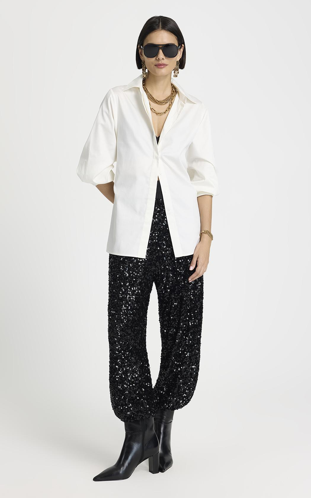 Camisa entallada 3/4 blanca Hera Le Lis Blanc