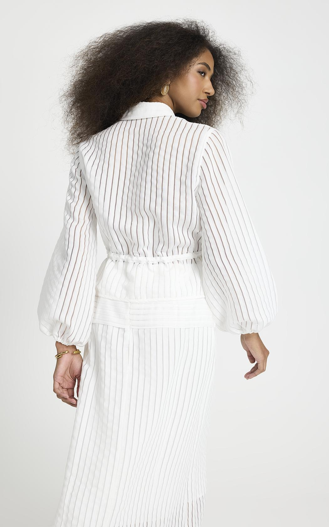 Camisa con fleco Regina Le Lis Blanc