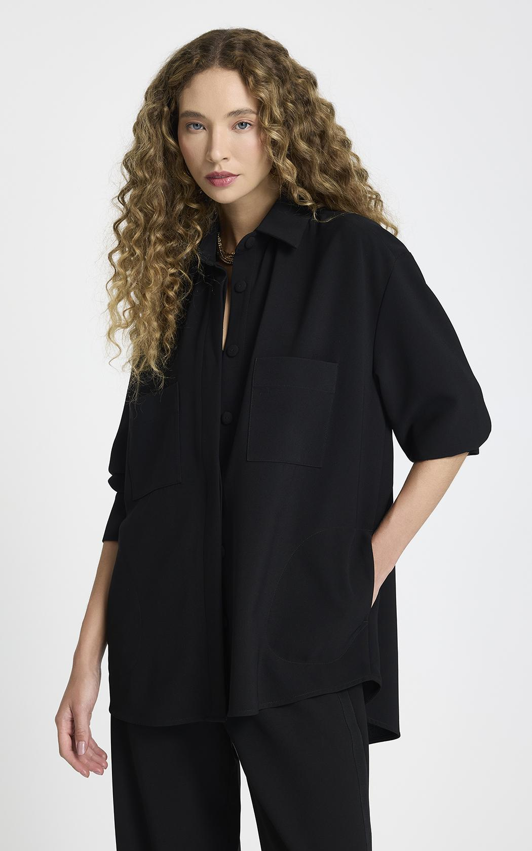 Camisa negra Georgia Le Lis Blanc