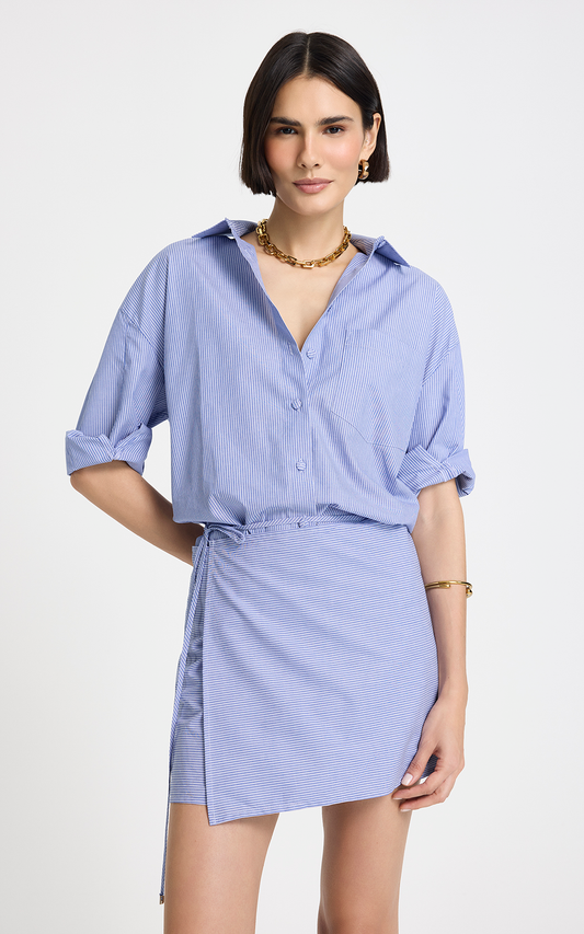 Vestido camisero con pollera Ziza Le Lis Blanc
