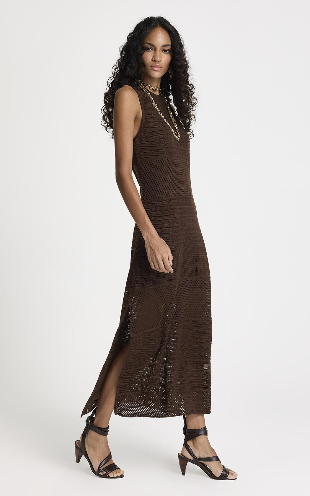 Vestido Alicia tejido chocolate Le Lis Blanc