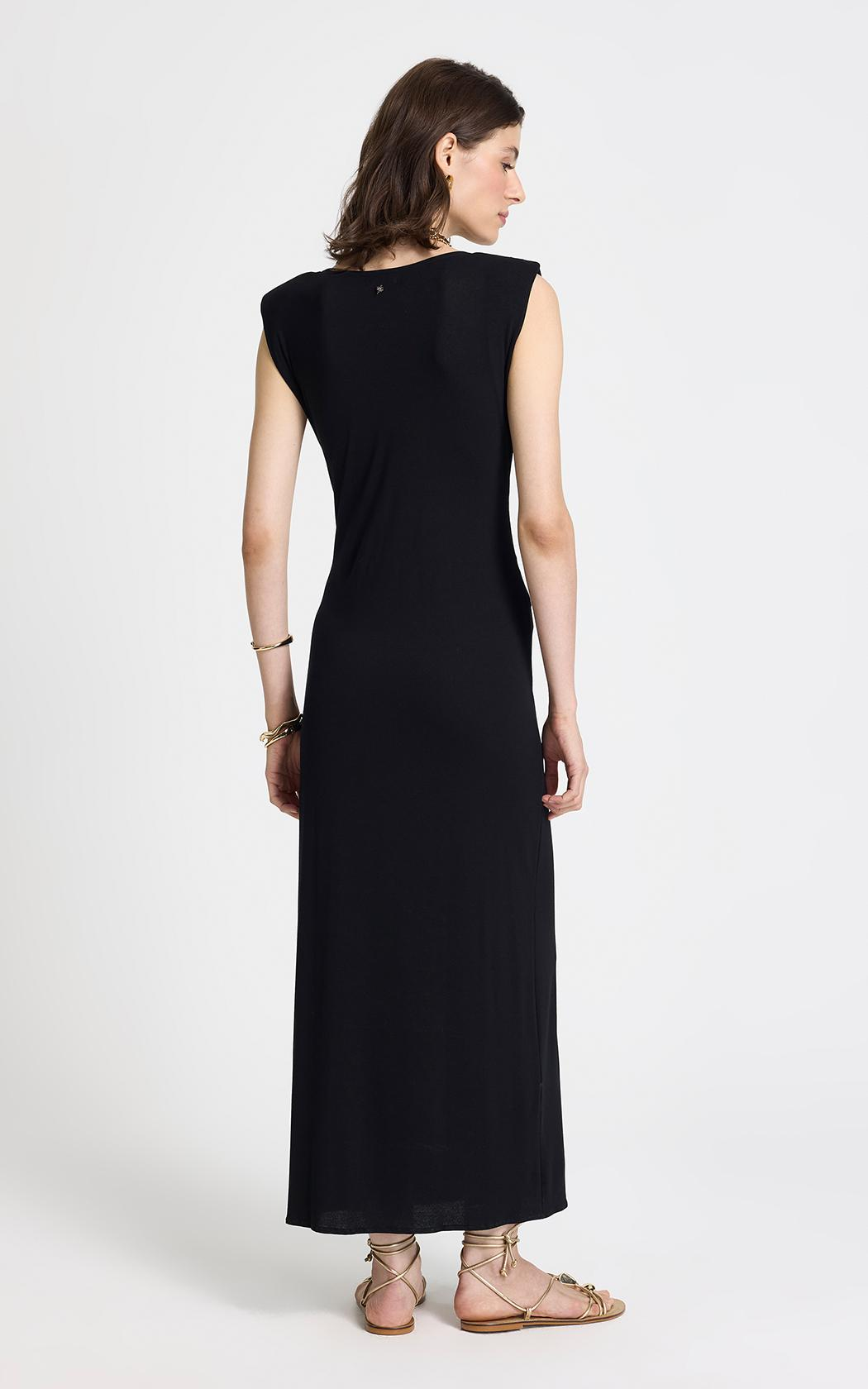 Vestido Gilda negro anudado Le Lis Blanc