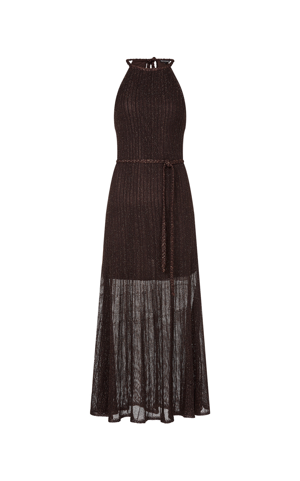 Vestido lurex marron Alanis Le Lis Blanc