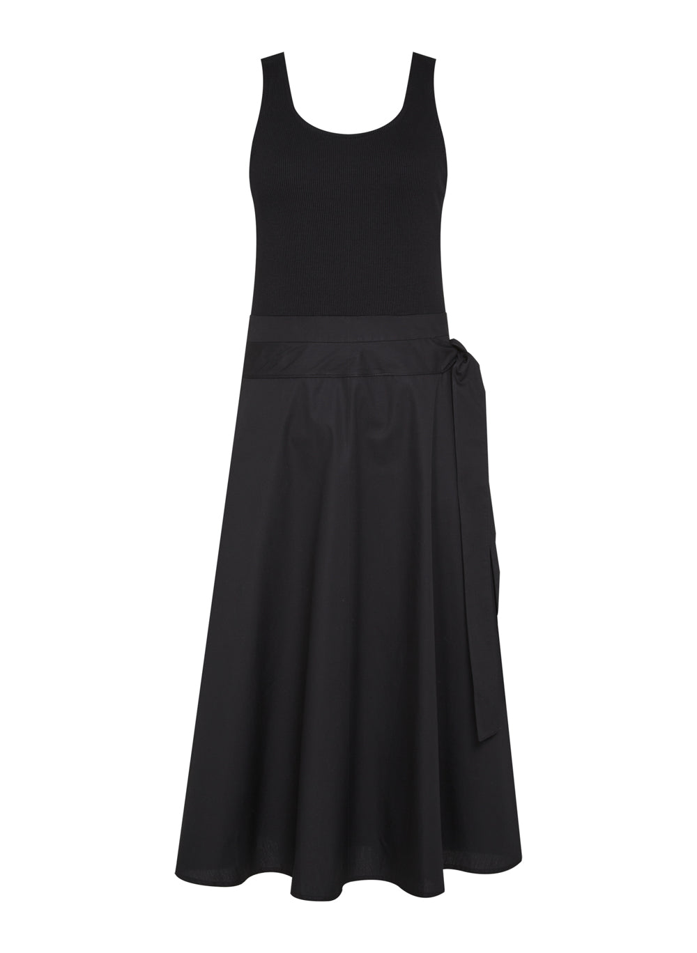 Vestido negro con bolsillos Tassi Le Lis Blanc