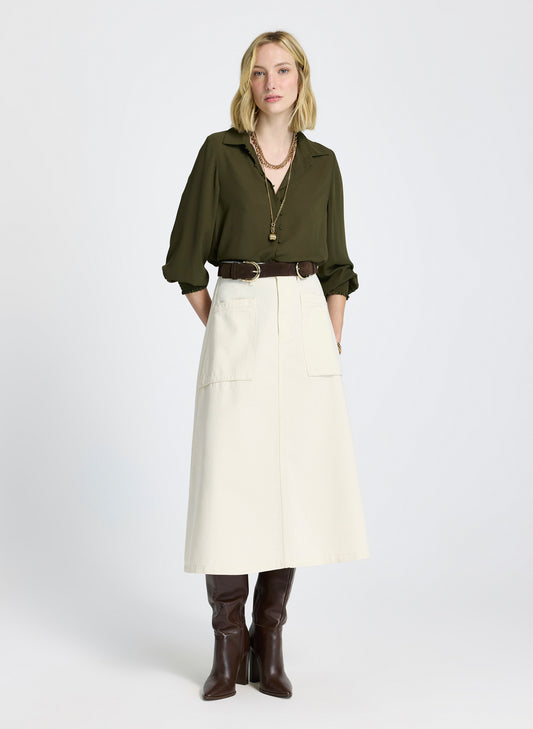 Pollera denim midi Freya Le Lis Blanc
