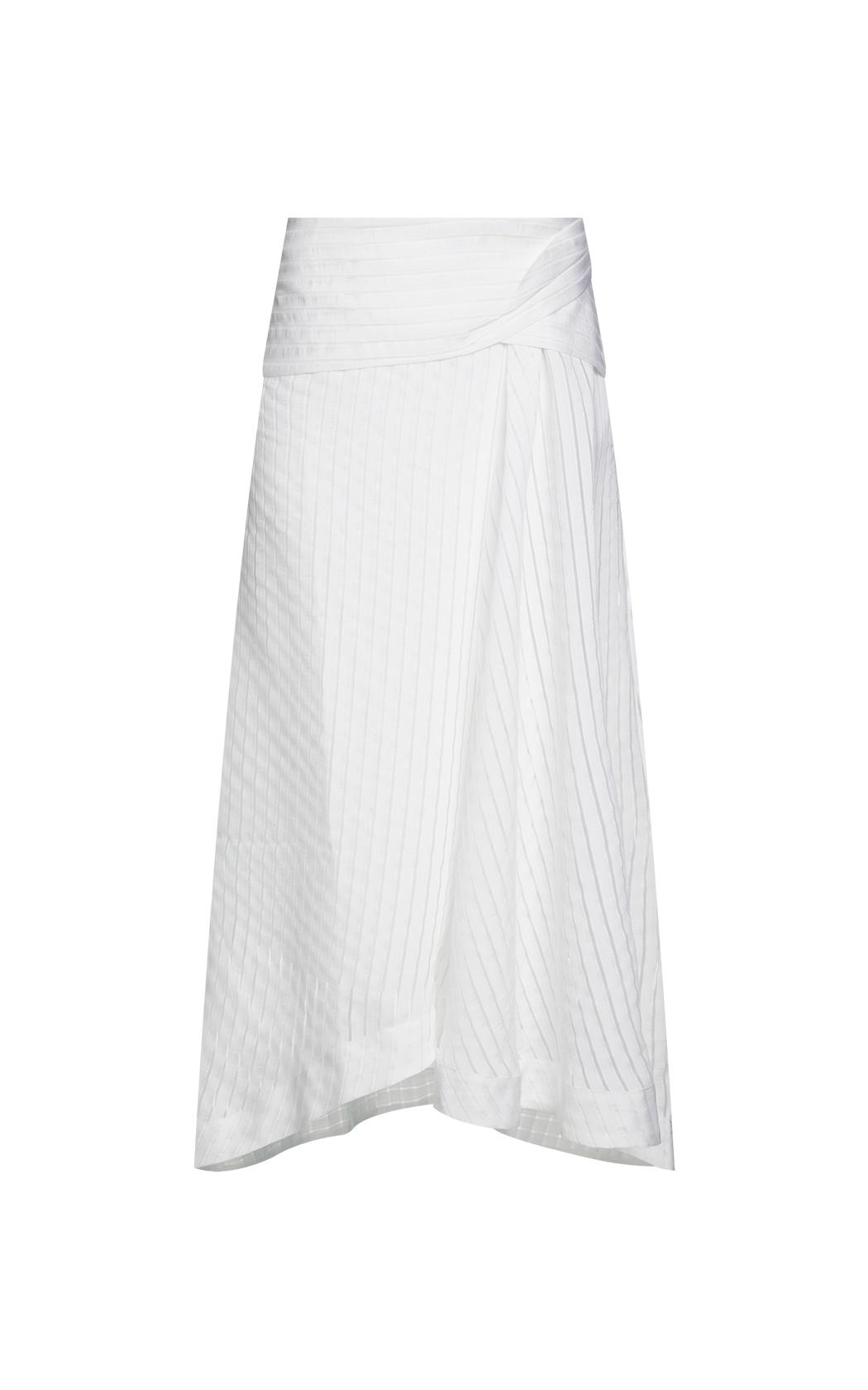 Pollera midi asimetrica Regina Le Lis Blanc