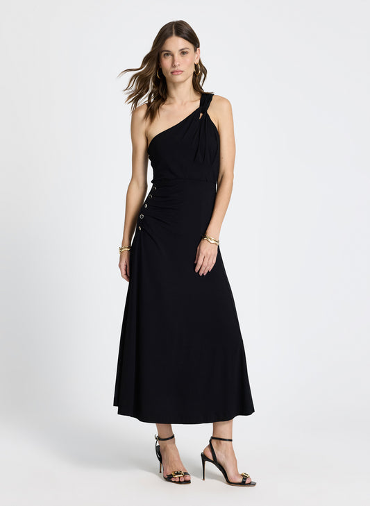 Pollera negra con botones Petra Le Lis Blanc