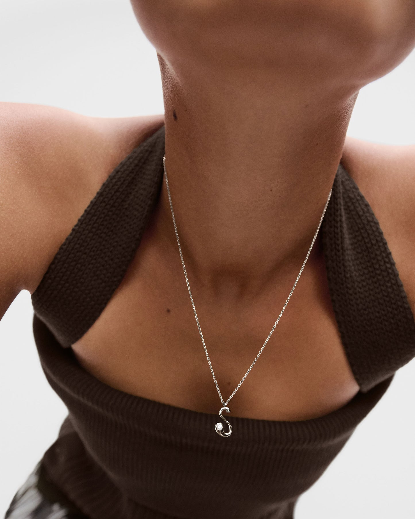 Collar con colgante silver S PDPAOLA