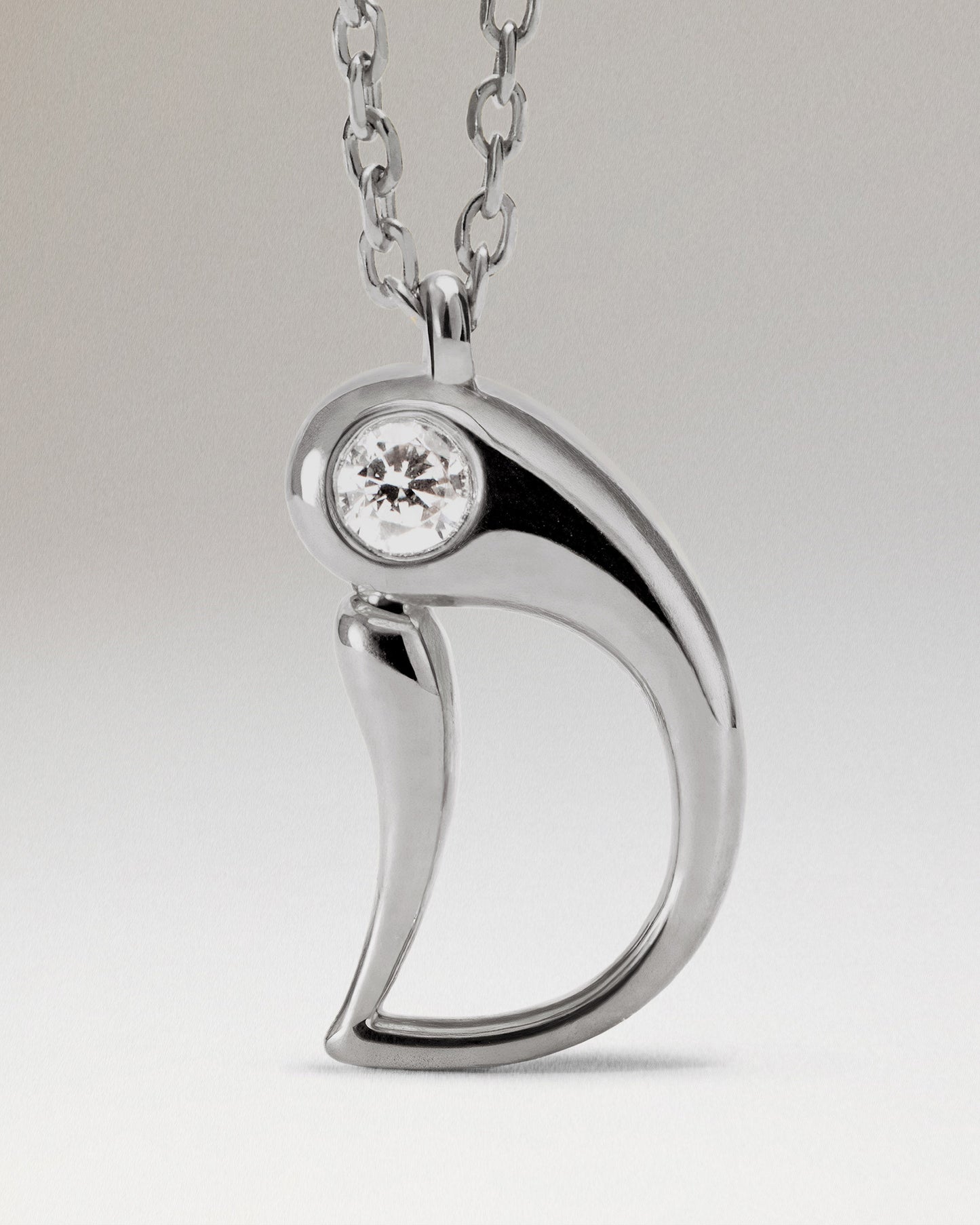 Collar con colgante silver D PDPAOLA