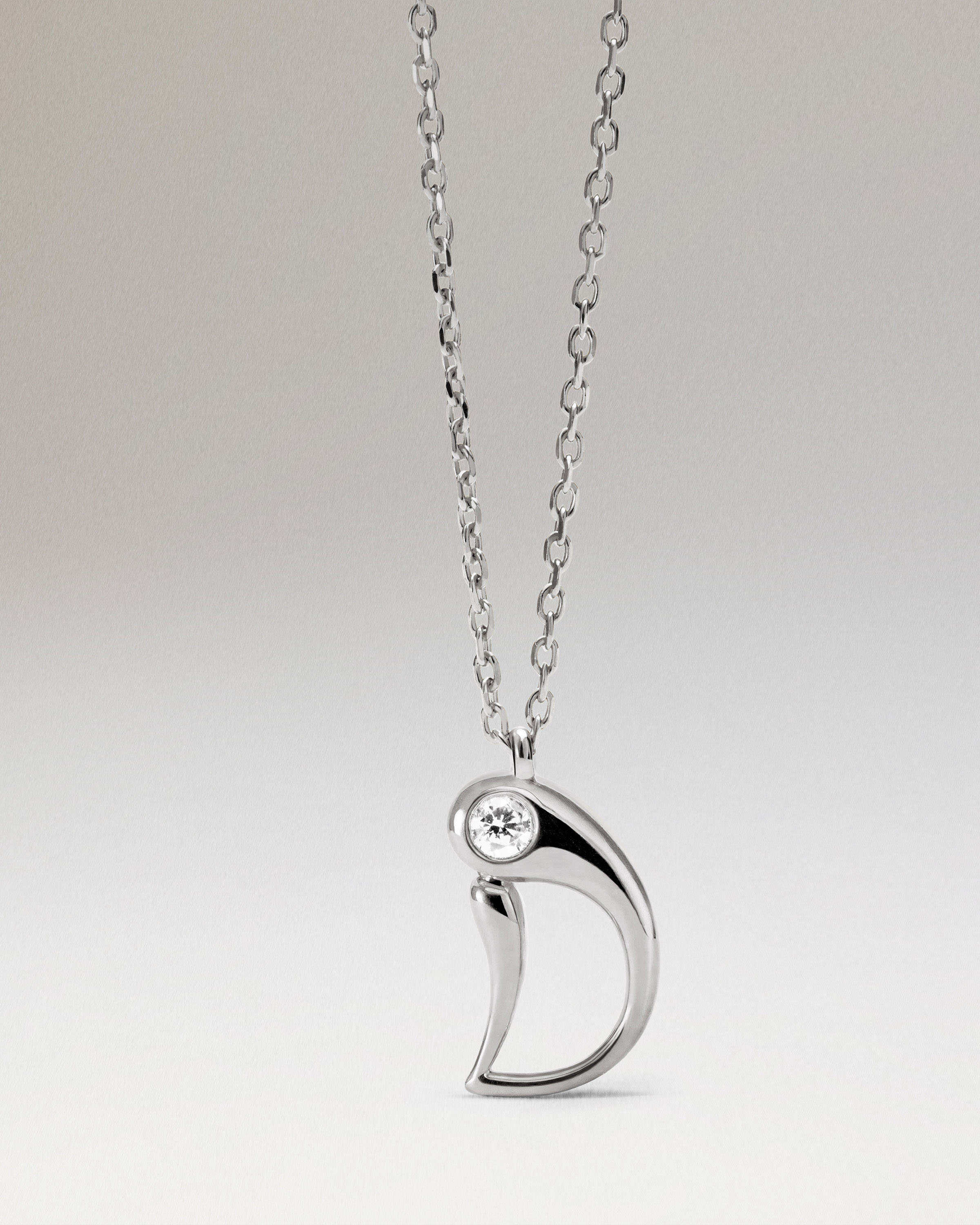 Collar con colgante silver D PDPAOLA