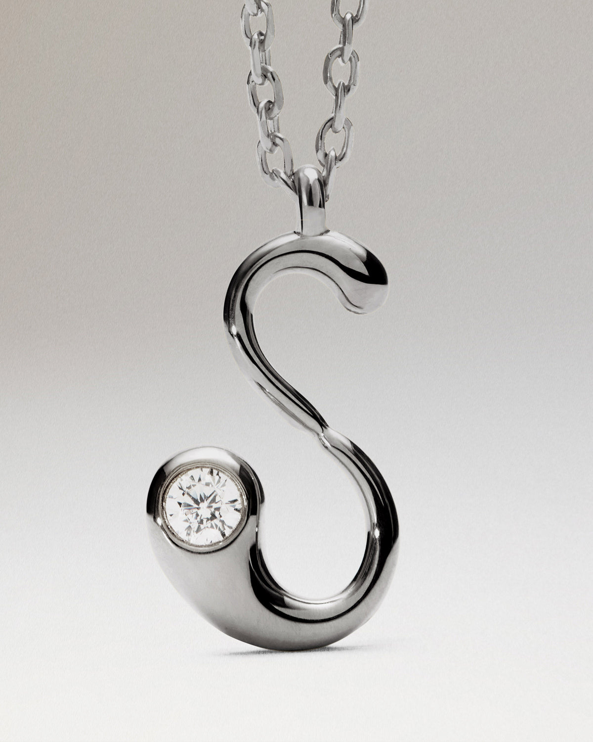Collar con colgante silver S PDPAOLA