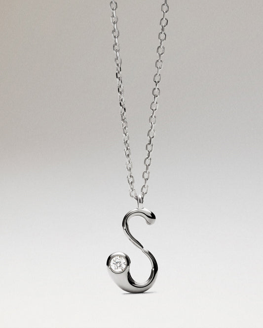 Collar con colgante silver S PDPAOLA