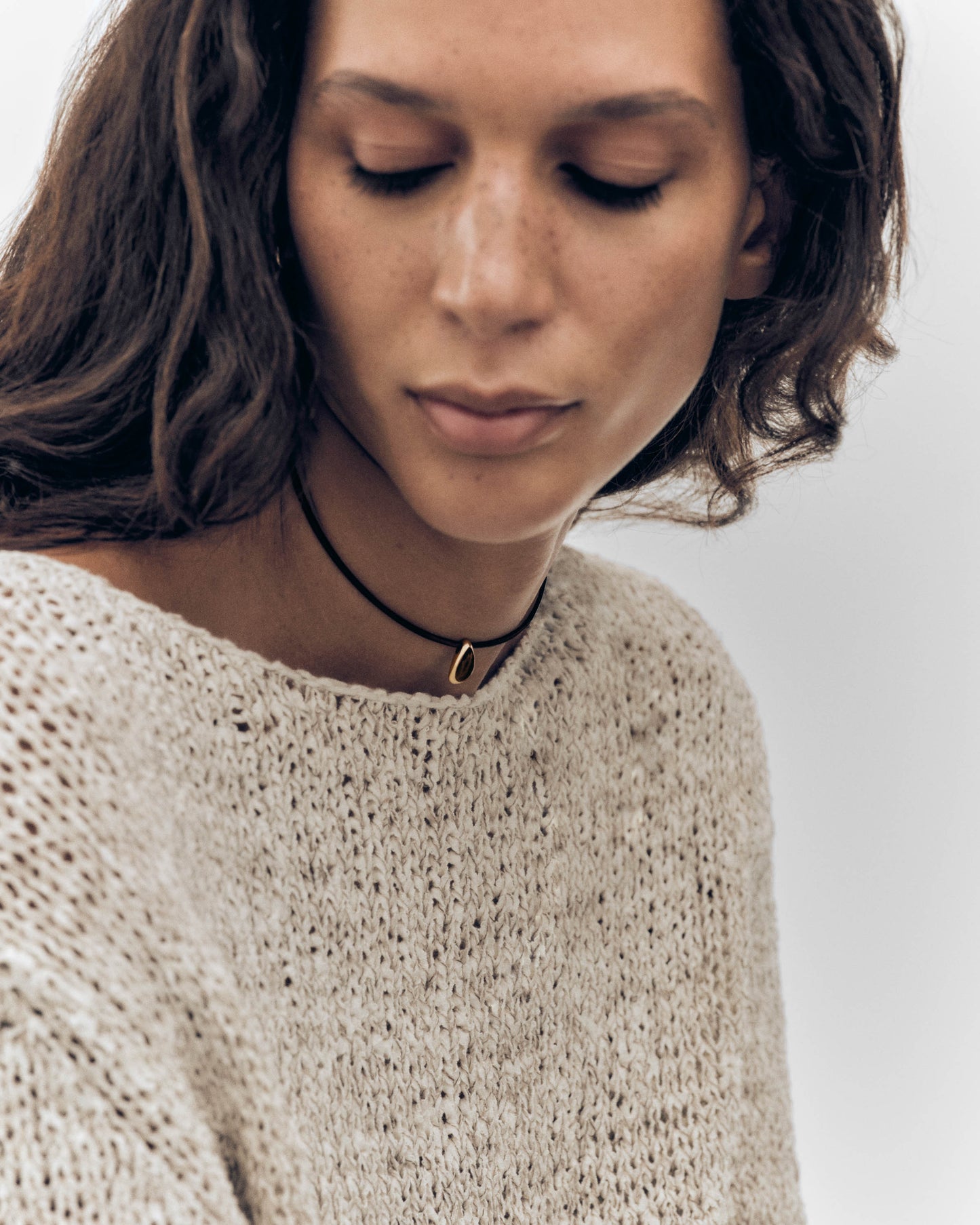 Collar con cordón Luna de cuarzo PDPAOLA