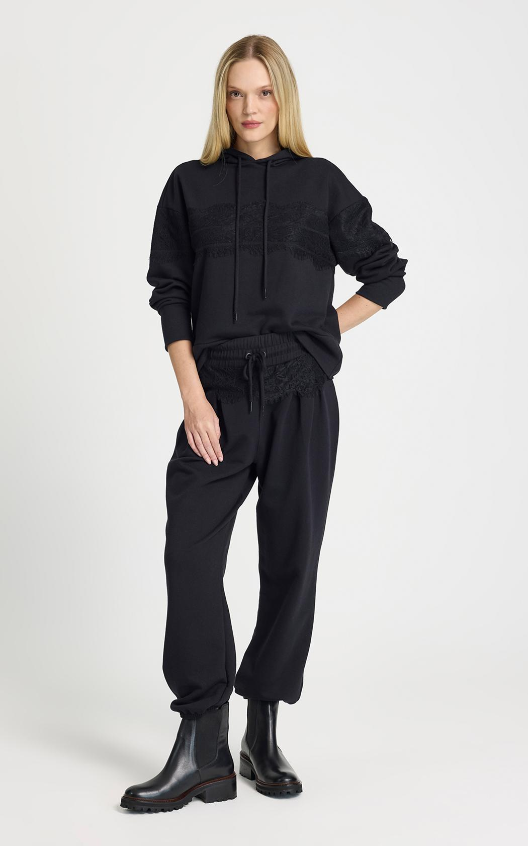 Pantalon jogger negro Dara Le Lis Blanc