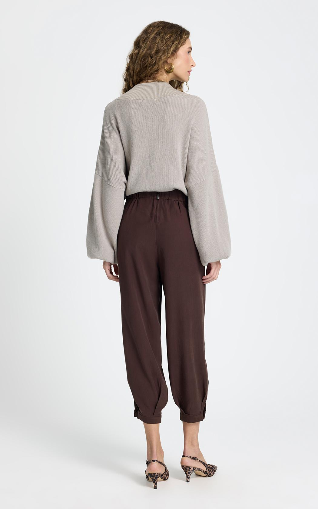 Pantalon Holgado con puño Cecilia Le Lis Blanc