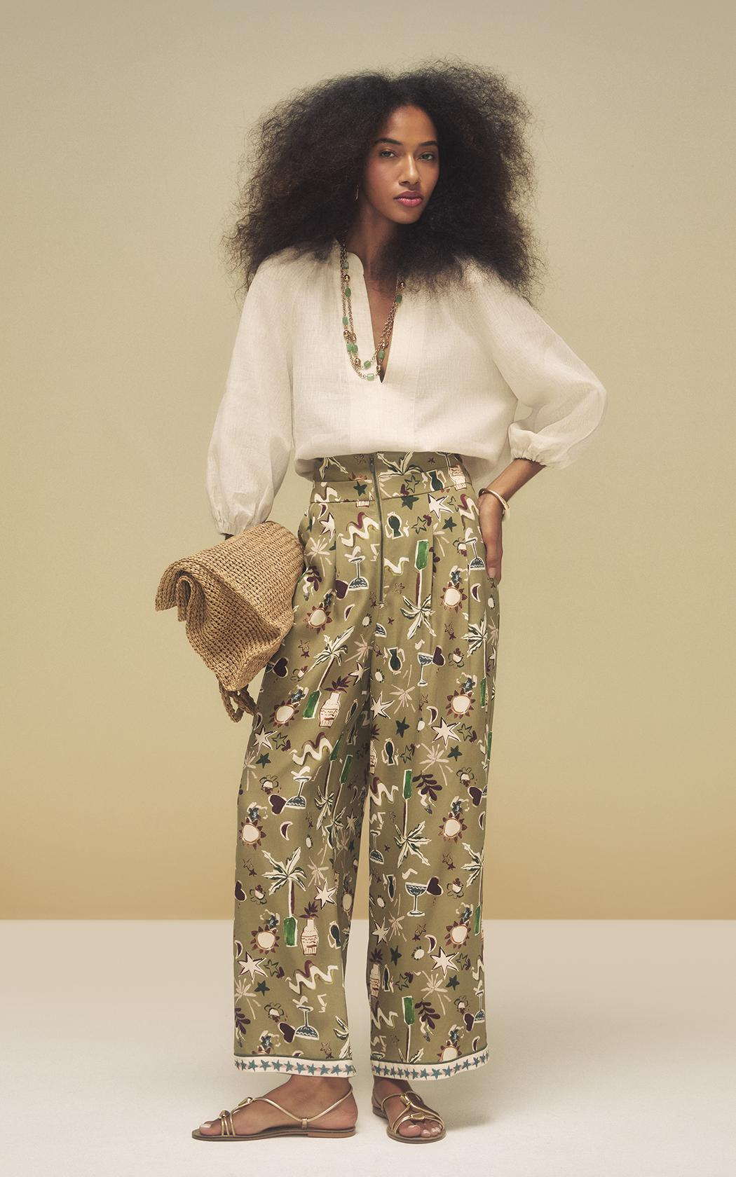 Pantalon estampado Talia Le Lis Blanc