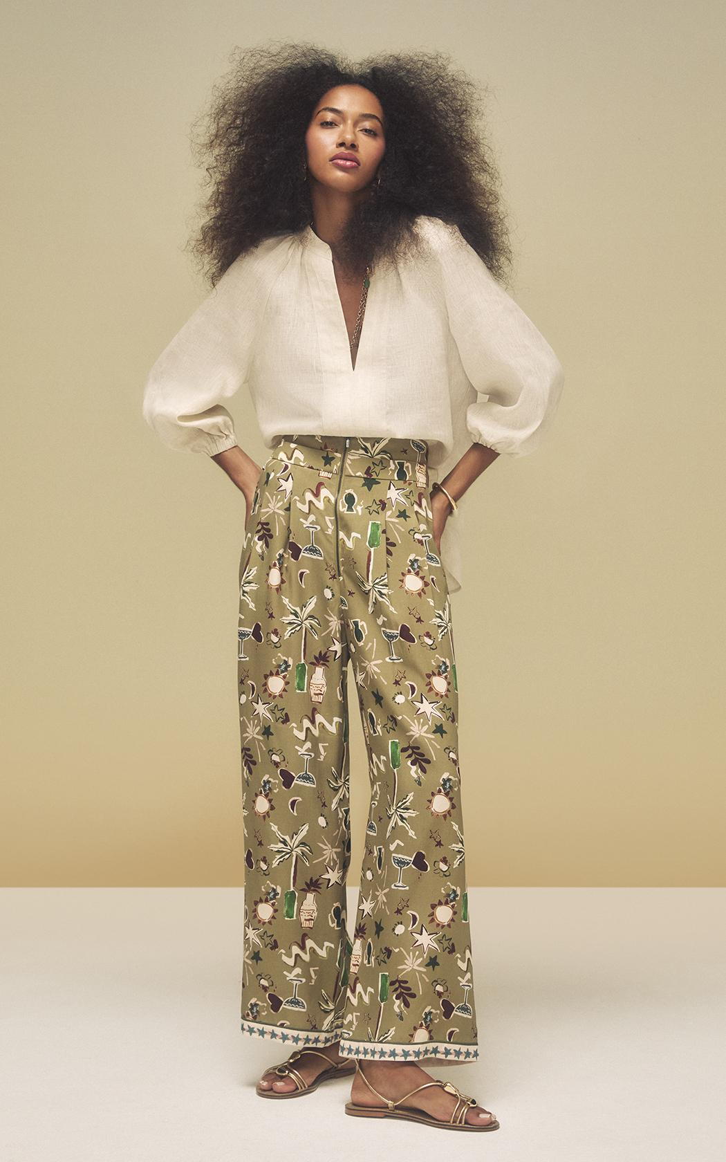 Pantalon estampado Talia Le Lis Blanc