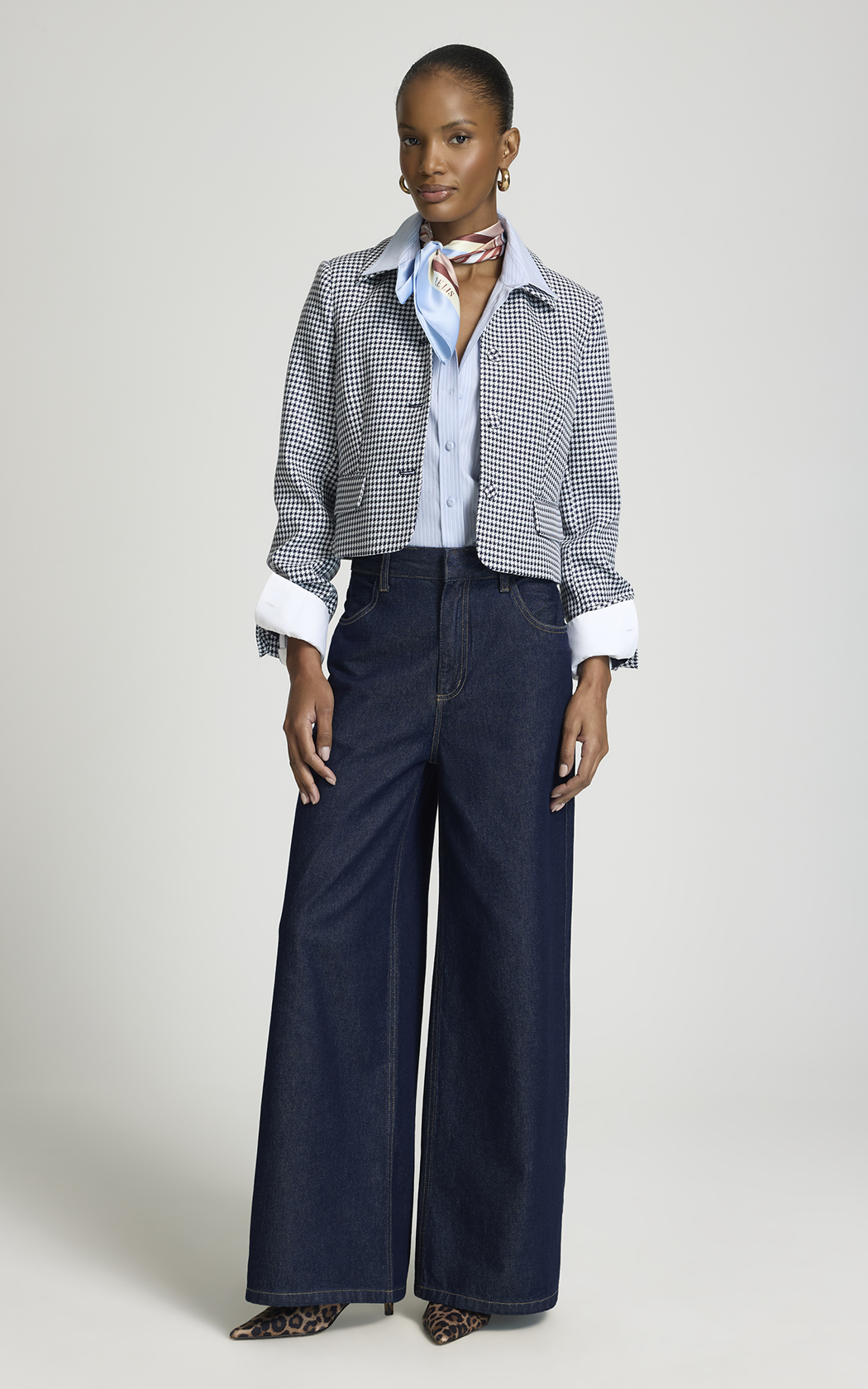 Jean Wide Leg Azul Jessica Le Lis Blanc