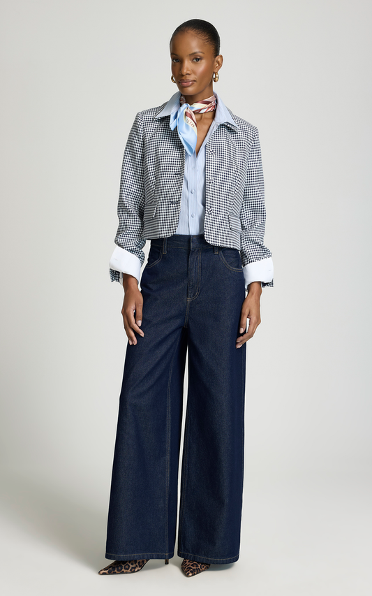 Jean Wide Leg Azul Jessica Le Lis Blanc
