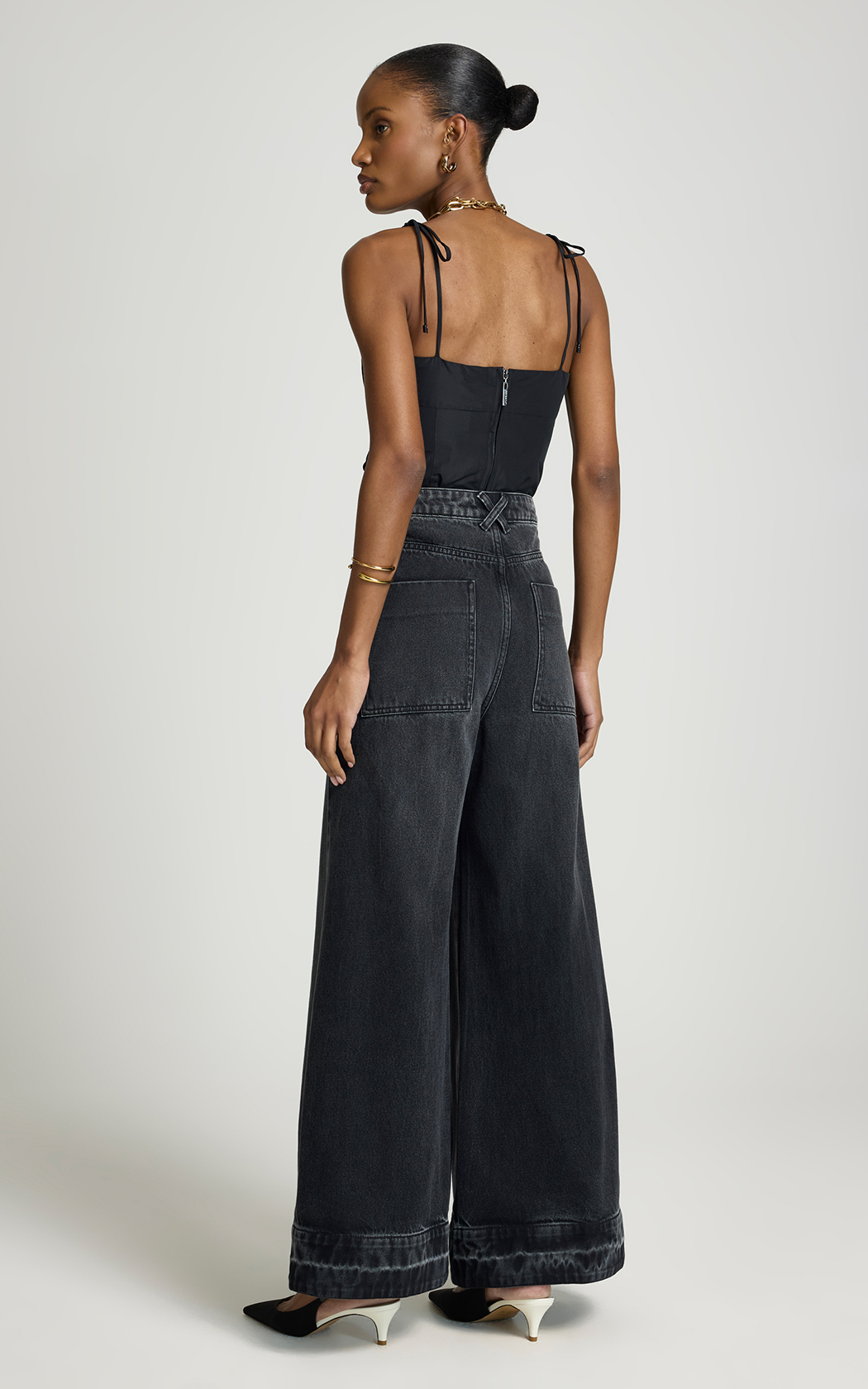 Jean wide leg Verena black Le Lis Blanc