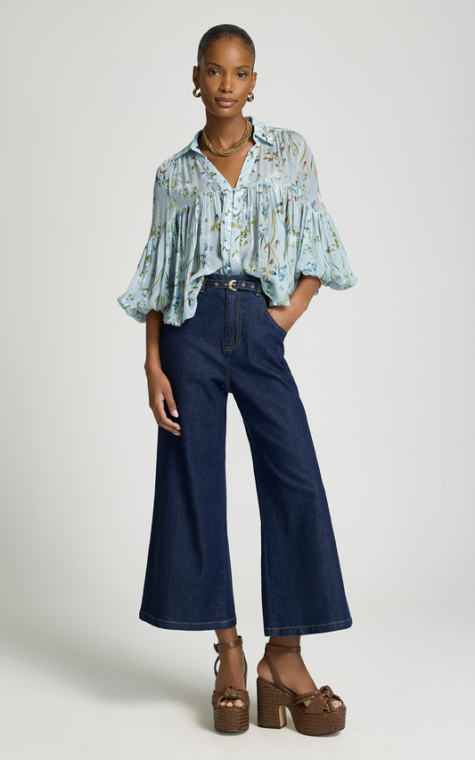 Jean flare corto Rafaelle Le Lis Blanc