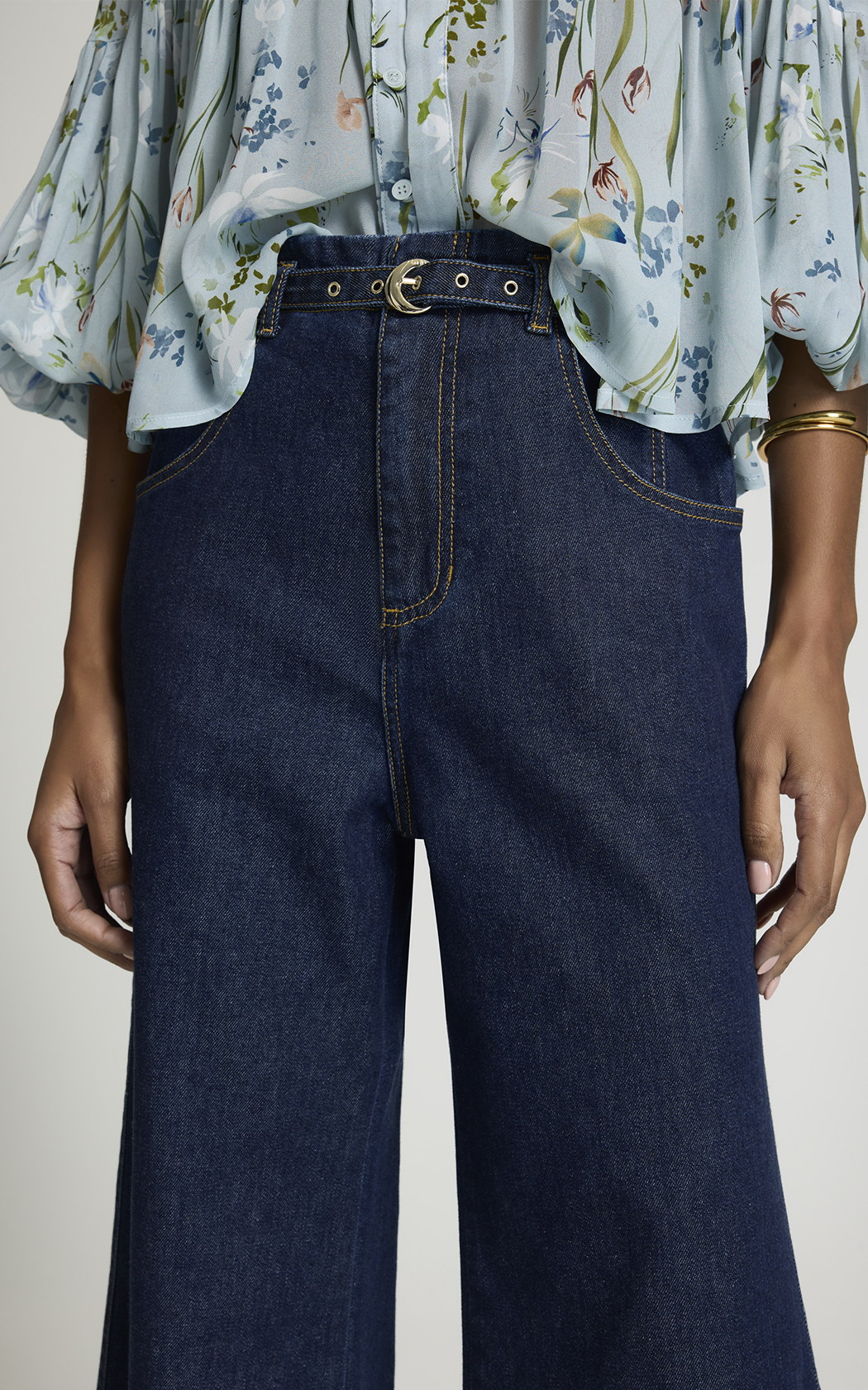 Jean flare corto Rafaelle Le Lis Blanc