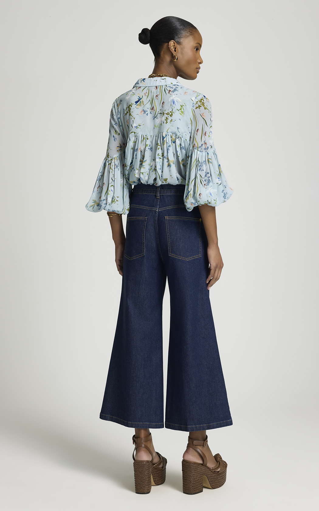 Jean flare corto Rafaelle Le Lis Blanc