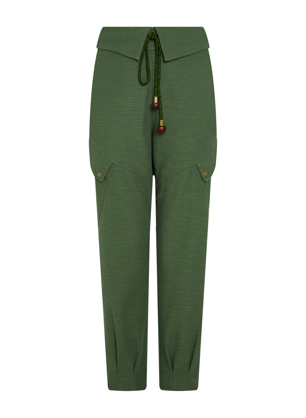 Jogger verde con cinturon trenzado Hillary Le Lis Blanc