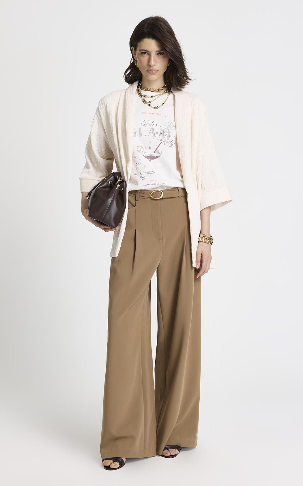 Pantalón Rubia camel Le Lis Blanc