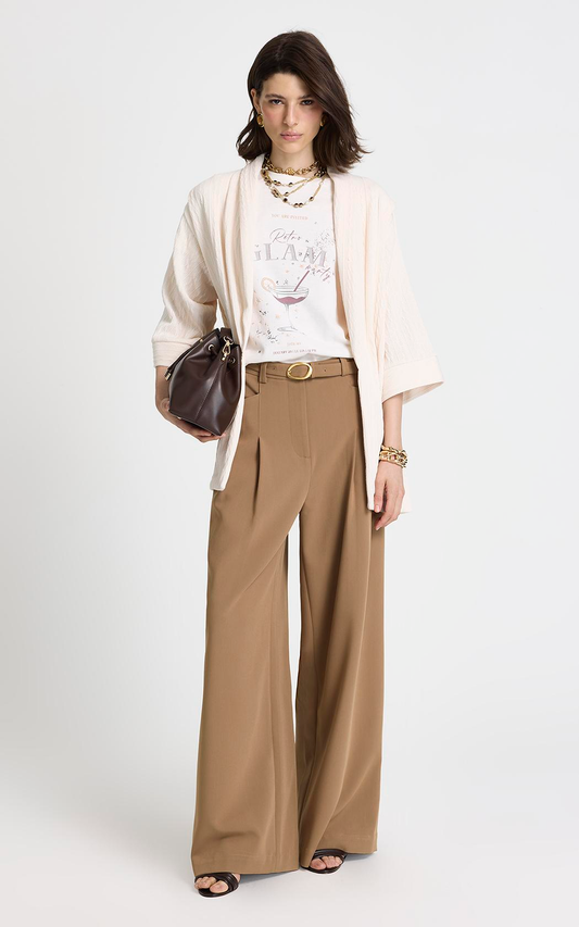 Pantalón Rubia camel Le Lis Blanc