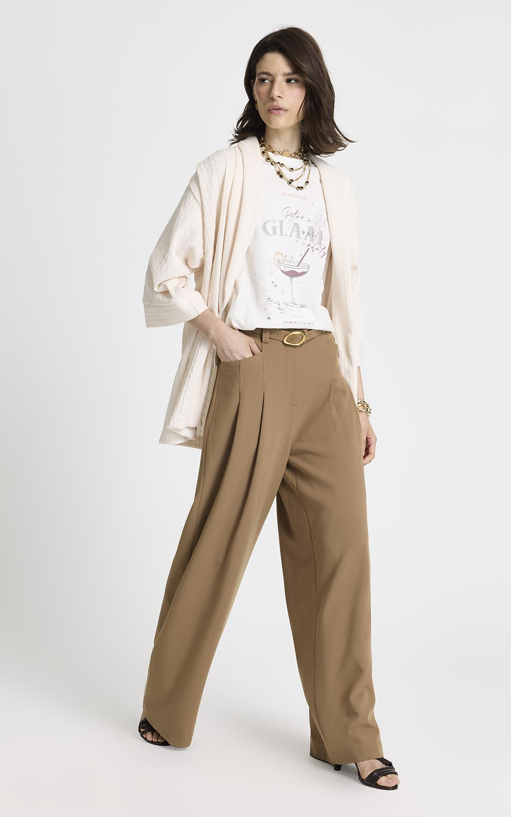 Pantalón Rubia camel Le Lis Blanc