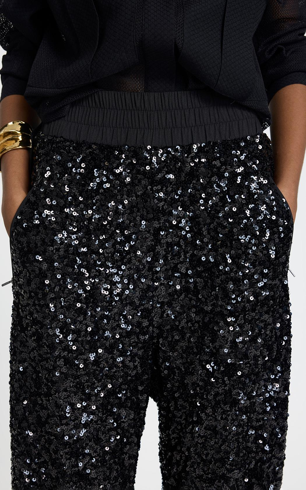 Pantalon lentejuelas Ariana Le Lis Blanc