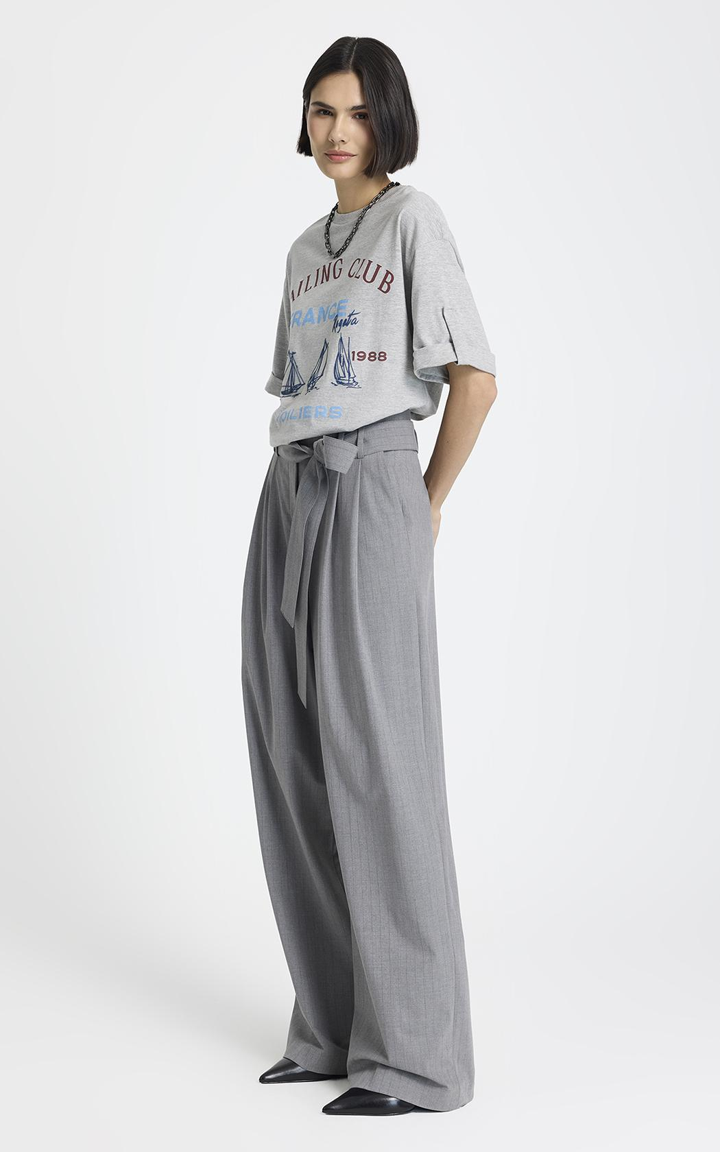 Pantalon sastrero con cinto Chloe Le Lis Blanc